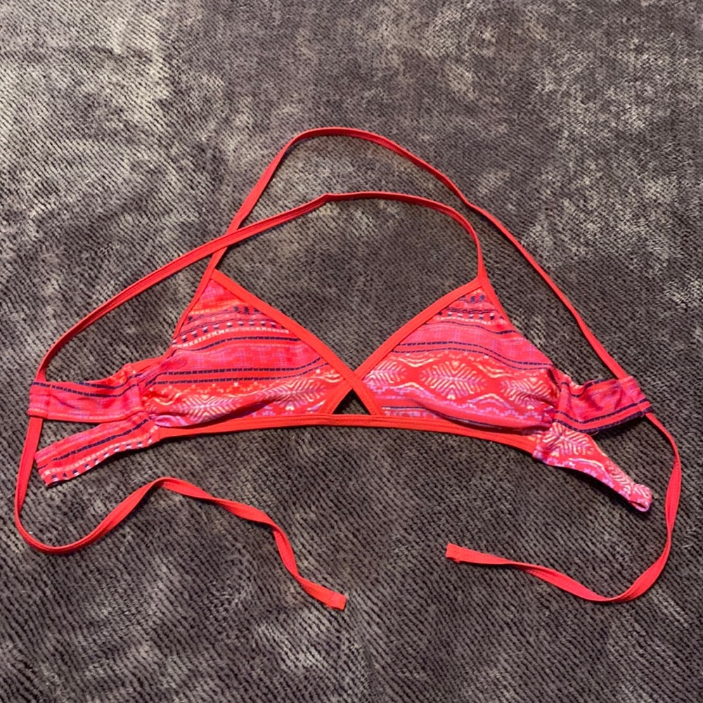Hot Pink Tie Bikini Top